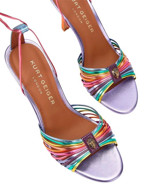 Sandali donna Kurt Geiger London tacco con lacci arcobaleno metallizzato KURT GEIGER London | 5601469109.